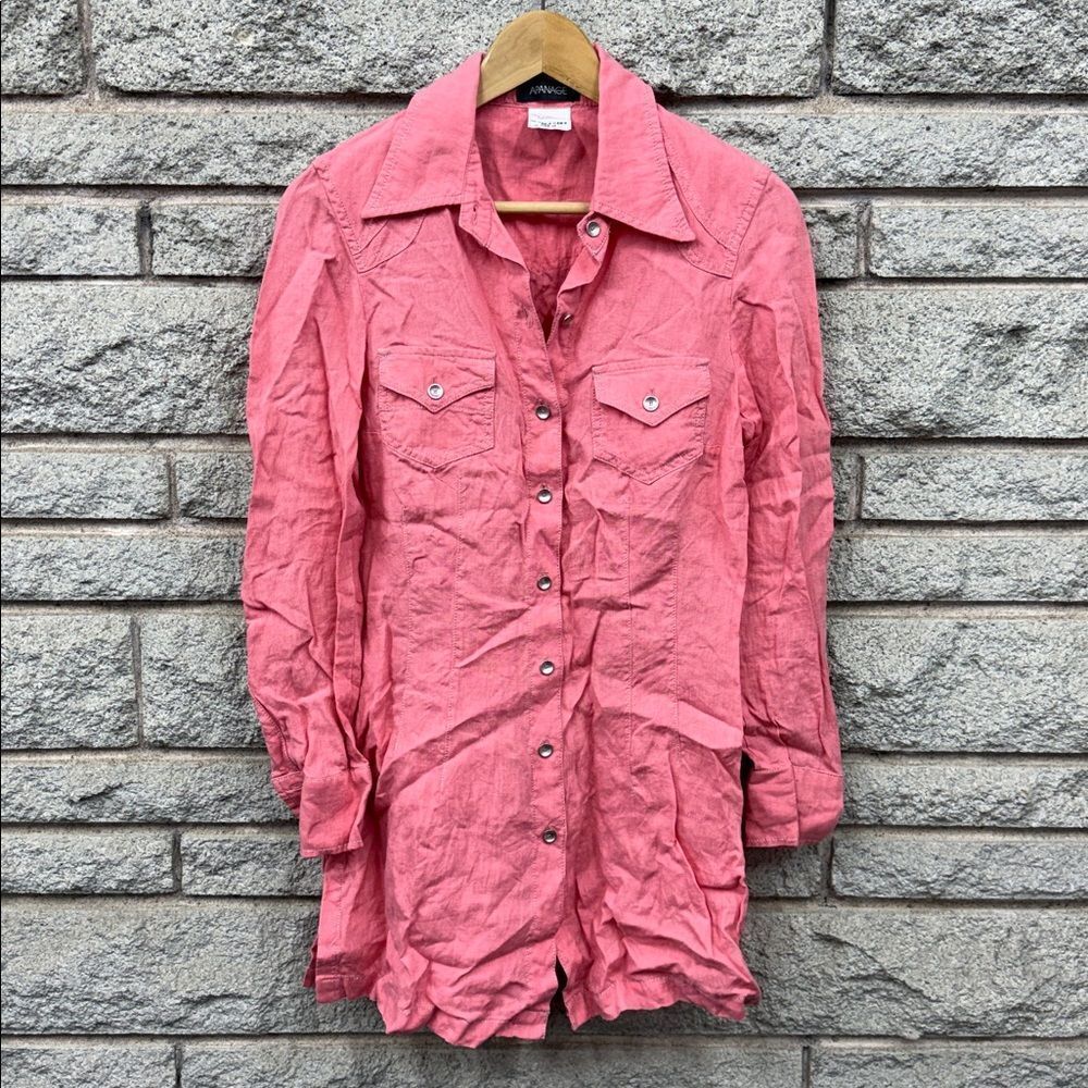❤️ Beautiful women’s Pink Apanage 100% linen shirt